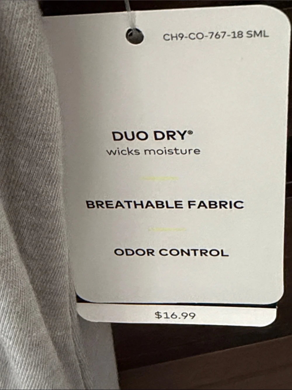 NWT Champion Duo Dry Gray Short Sleeve Twist-Front Tee.